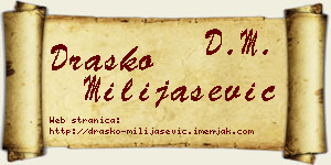 Draško Milijašević vizit kartica
